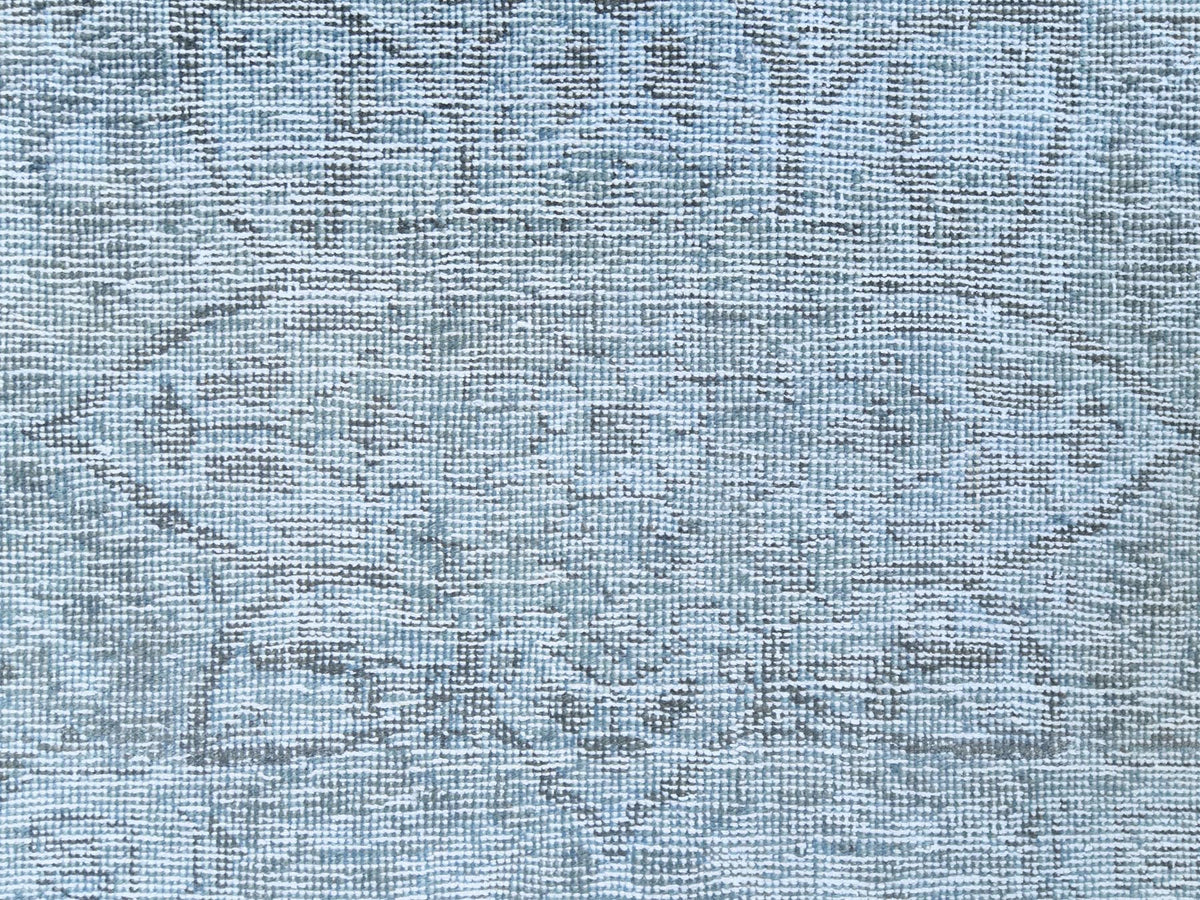 Tabriz Vintage hand-knotted worn wool rug in Blue, 9'10" x 12'2" — SKU O081099 (view 8)