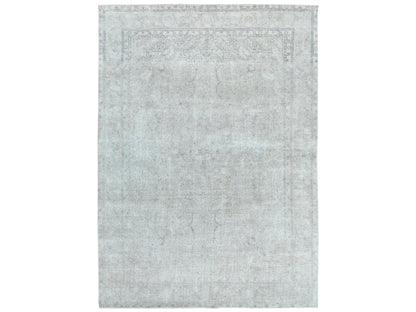 Beige 9'7" x 13'2" Vintage Hand knotted Wool Rug - Sku: O081125