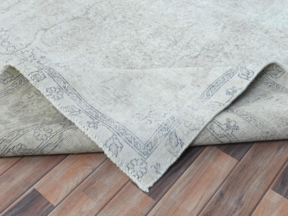 Beige 9'7" x 13'2" Vintage Hand knotted Wool Rug - Sku: O081125