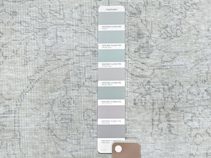 Beige 9'7" x 13'2" Vintage Hand knotted Wool Rug - Sku: O081125