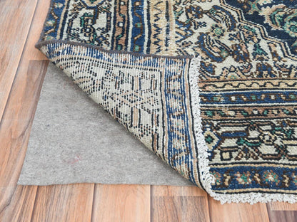 Brown 6'6" x 9'6" Vintage Hand knotted Wool Rug - Sku: O081194