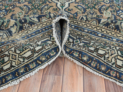 Brown 6'6" x 9'6" Vintage Hand knotted Wool Rug - Sku: O081194