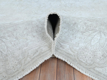Kerman Vintage hand-knotted worn wool rug in Ivory & Beige, 9'7" x 12'6" — SKU O081247 (view 5)