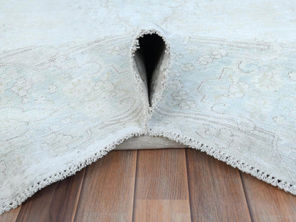 Beige 9'8" x 12'10" Vintage Hand knotted Wool Rug - Sku: O081248