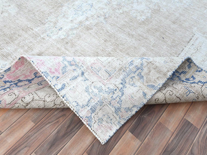 Beige 8'7" x 12'0" Vintage Hand knotted Wool Rug - Sku: O081249