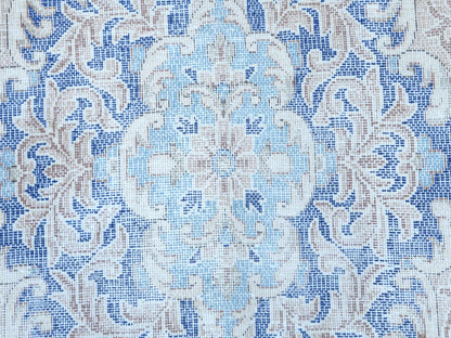 Blue 10'0" x 13'0" Vintage Hand knotted Wool Rug - Sku: O081253