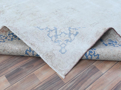 Blue 9'7" x 12'9" Vintage Hand knotted Wool Rug - Sku: O081265