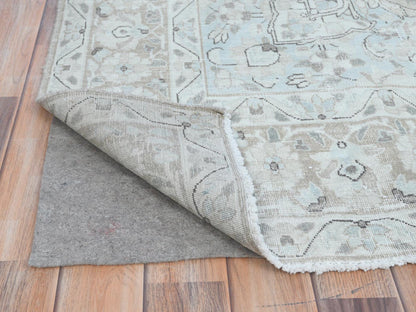 Beige 7'6" x 10'10" Vintage Hand knotted Wool Rug - Sku: O081267