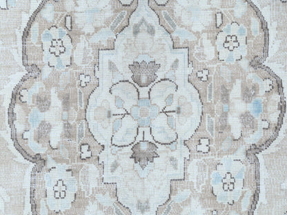 Beige 7'6" x 10'10" Vintage Hand knotted Wool Rug - Sku: O081267