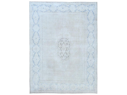 Beige 7'9" x 10'7" Vintage Hand knotted Wool Rug - Sku: O081268