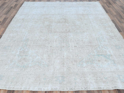 Beige 8'1" x 10'9" Vintage Hand knotted Wool Rug - Sku: O081285