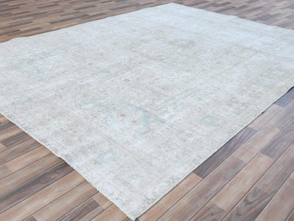 Beige 8'1" x 10'9" Vintage Hand knotted Wool Rug - Sku: O081285