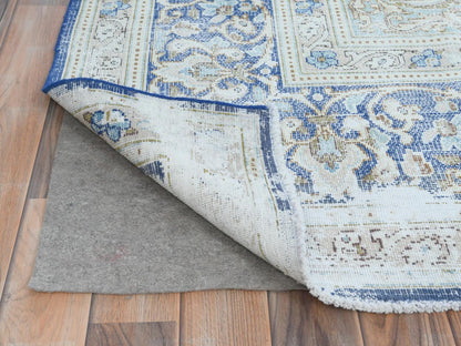 Blue 8'9" x 12'0" Vintage Hand knotted Wool Rug - Sku: O081608