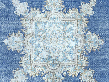 Blue 8'9" x 12'0" Vintage Hand knotted Wool Rug - Sku: O081608