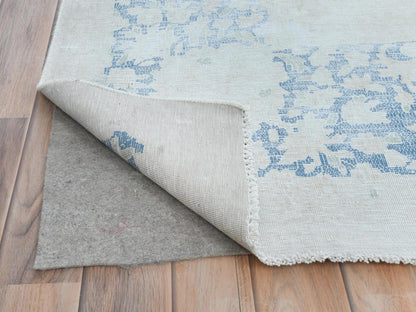 Blue 9'7" x 13'10" Vintage Hand knotted Wool Rug - Sku: O081617