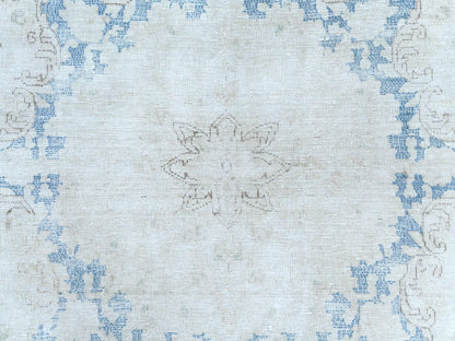 Blue 9'7" x 13'10" Vintage Hand knotted Wool Rug - Sku: O081617