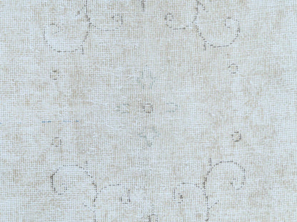 Kerman Vintage hand-knotted worn wool rug in Ivory & Navy Blue, 9'10" x 13'7" — SKU O081623 (view 8)