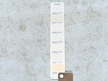 Kerman Vintage hand-knotted worn wool rug in Ivory & Brown, 9'7" x 12'6" — SKU O081624 (view 7)