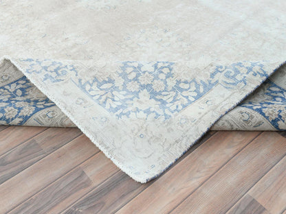 Beige 9'7" x 13'2" Vintage Hand knotted Wool Rug - Sku: O081628