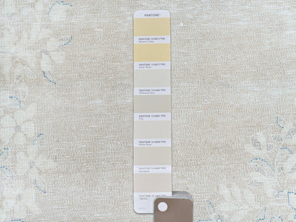 Beige 9'7" x 13'2" Vintage Hand knotted Wool Rug - Sku: O081628