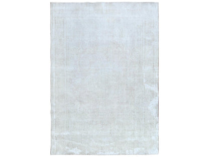 Kerman Vintage hand-knotted worn wool rug in Red & Brown, 8' x 11' — SKU O081630