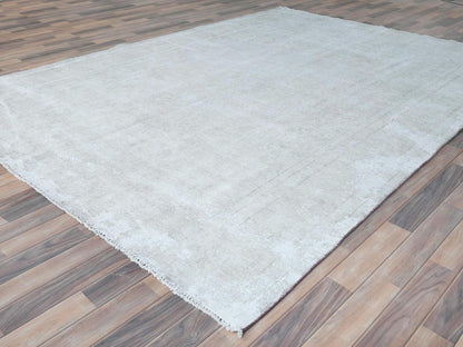 Kerman Vintage hand-knotted worn wool rug in Red & Brown, 8' x 11' — SKU O081630 (view 3)