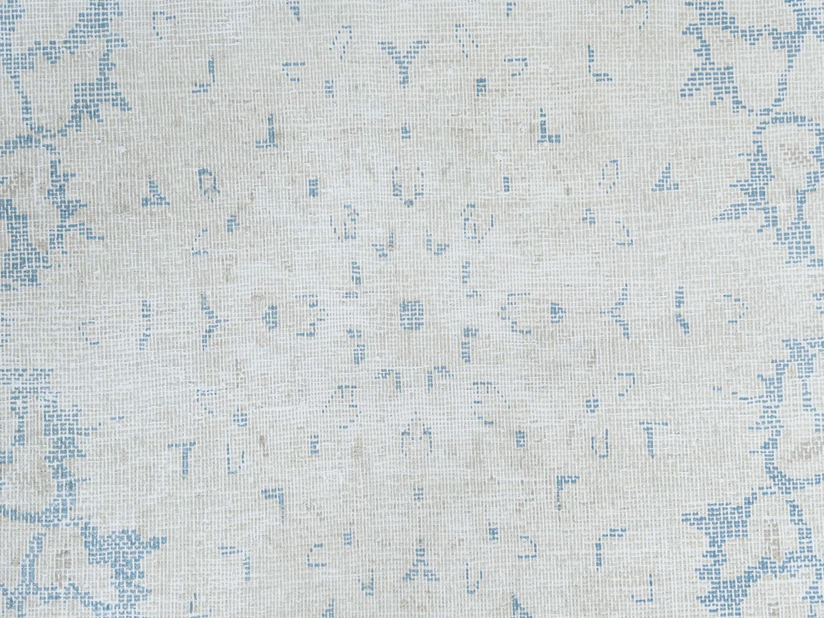 Kerman Vintage hand-knotted worn wool rug in Ivory, 7'2" x 10' — SKU O081632 (view 8)