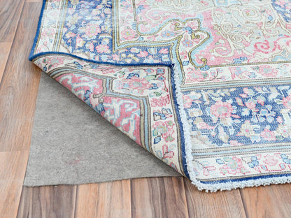 Blue 5'9" x 9'7" Vintage Hand knotted Wool Rug - Sku: O081634