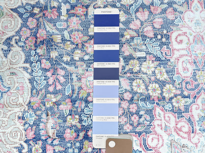 Blue 5'9" x 9'7" Vintage Hand knotted Wool Rug - Sku: O081634