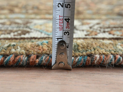 Brown 3'3" x 9'2" Vintage Hand knotted Wool Rug - Sku: O081638