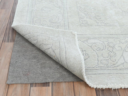Ivory 9'5" x 12'6" Vintage Hand knotted Wool Rug - Sku: O081691