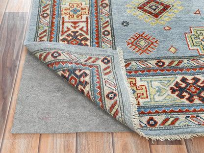 Blue 6'1" x 8'9" Tribal & Geometric Hand knotted Wool Rug - Sku: O081754