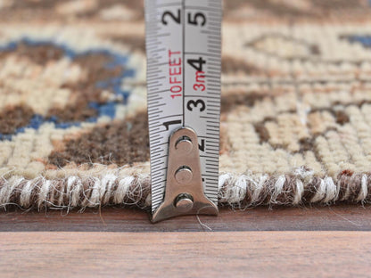 Brown 3'4" x 10'0" Vintage Hand knotted Wool Rug - Sku: O081851
