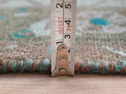 Vintage hand-knotted wool runner in Overdyed & Chocolate Brown, 3'8" x 9'3" — SKU O081872 (view 6)