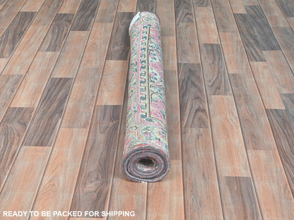 Blue 3'7" x 5'9" Persian Hand knotted Wool Rug - Sku: O081947