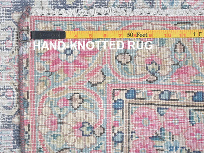 Blue 3'7" x 5'9" Persian Hand knotted Wool Rug - Sku: O081947