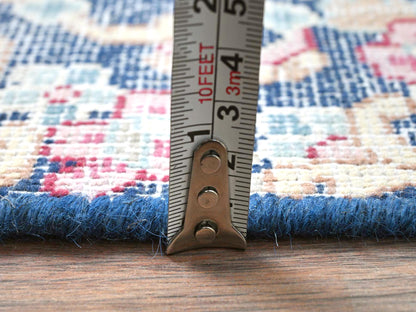 Blue 1'6" x 1'7" Vintage Hand knotted Wool Rug - Sku: O081950
