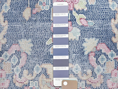 Blue 1'6" x 2'1" Vintage Hand knotted Wool Rug - Sku: O081954