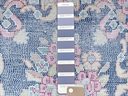 Blue 1'5" x 1'6" Vintage Hand knotted Wool Rug - Sku: O081958