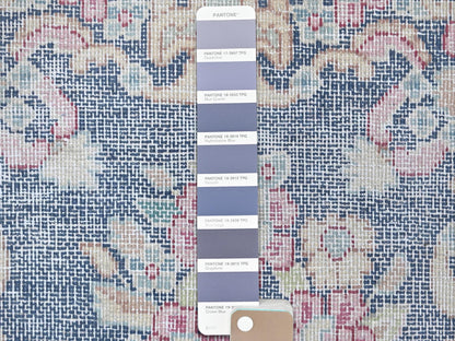 Blue 1'7" x 1'7" Vintage Hand knotted Wool Rug - Sku: O081959