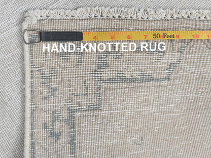 Kerman Vintage hand-knotted worn wool rug in Ivory, 1'9" x 3'6" — SKU O081977 (view 7)