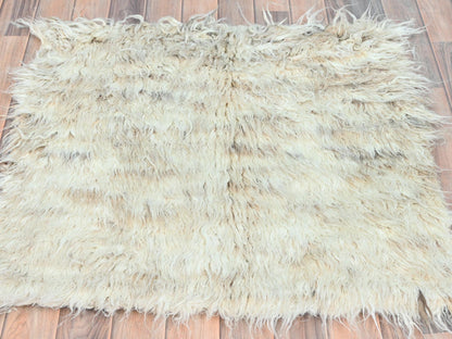 Beige 3'0" x 3'0" Modern and Contemporary Hand knotted Wool Rug - Sku: O082021