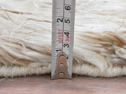 Beige 3'0" x 3'0" Modern and Contemporary Hand knotted Wool Rug - Sku: O082021