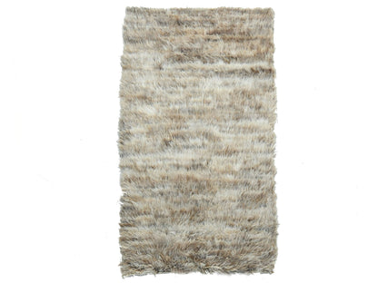 Beige 3'2" x 5'6" Modern and Contemporary Hand knotted Wool Rug - Sku: O082025