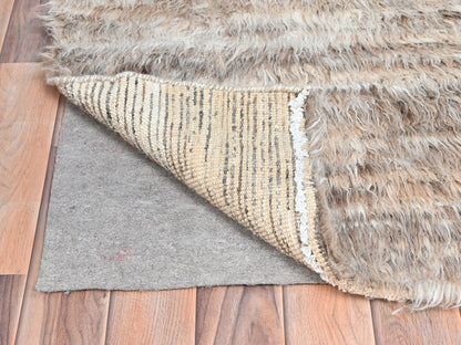Beige 3'2" x 5'6" Modern and Contemporary Hand knotted Wool Rug - Sku: O082025