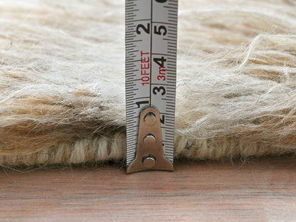 Beige 3'2" x 5'6" Modern and Contemporary Hand knotted Wool Rug - Sku: O082025