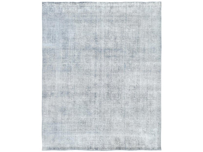 Grey 9'5" x 12'2" Vintage Hand knotted Wool Rug - Sku: O082097