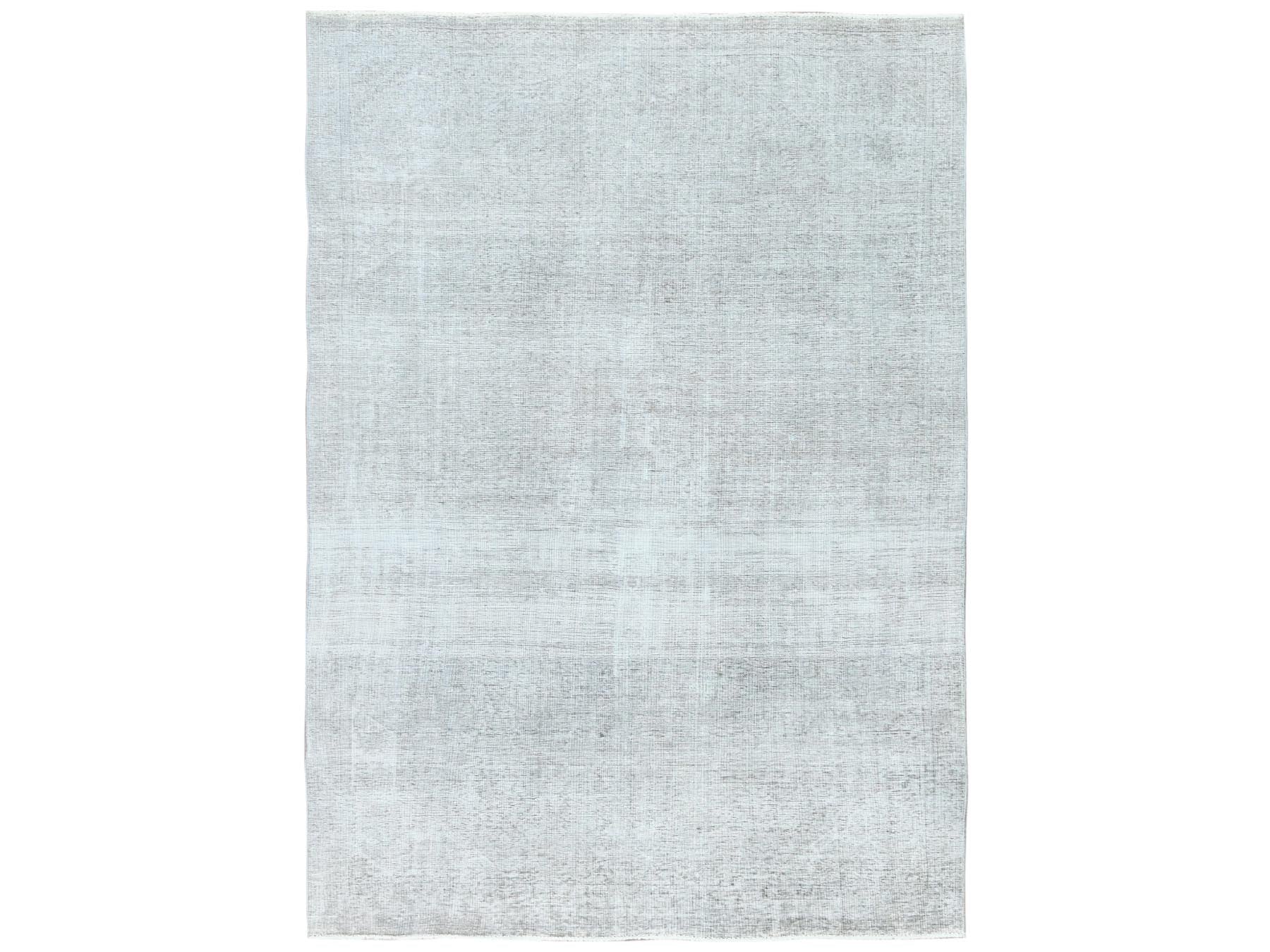 Tabriz Vintage hand-knotted wool rug in Gray, 7' x 10'2" — SKU O082105