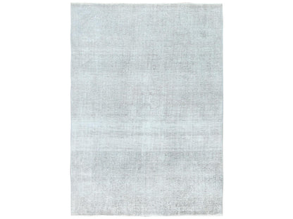 Tabriz Vintage hand-knotted wool rug in Gray, 7' x 10'2" — SKU O082105
