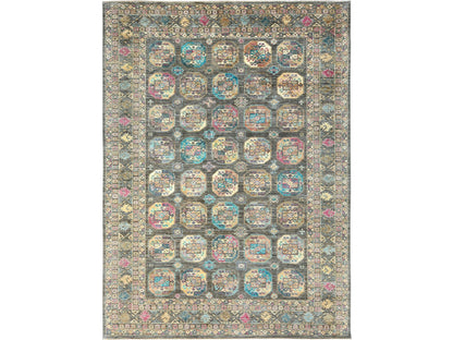 Kazak Kazak hand-knotted wool rug in Gray, 8'9" x 11'7" — SKU O082271